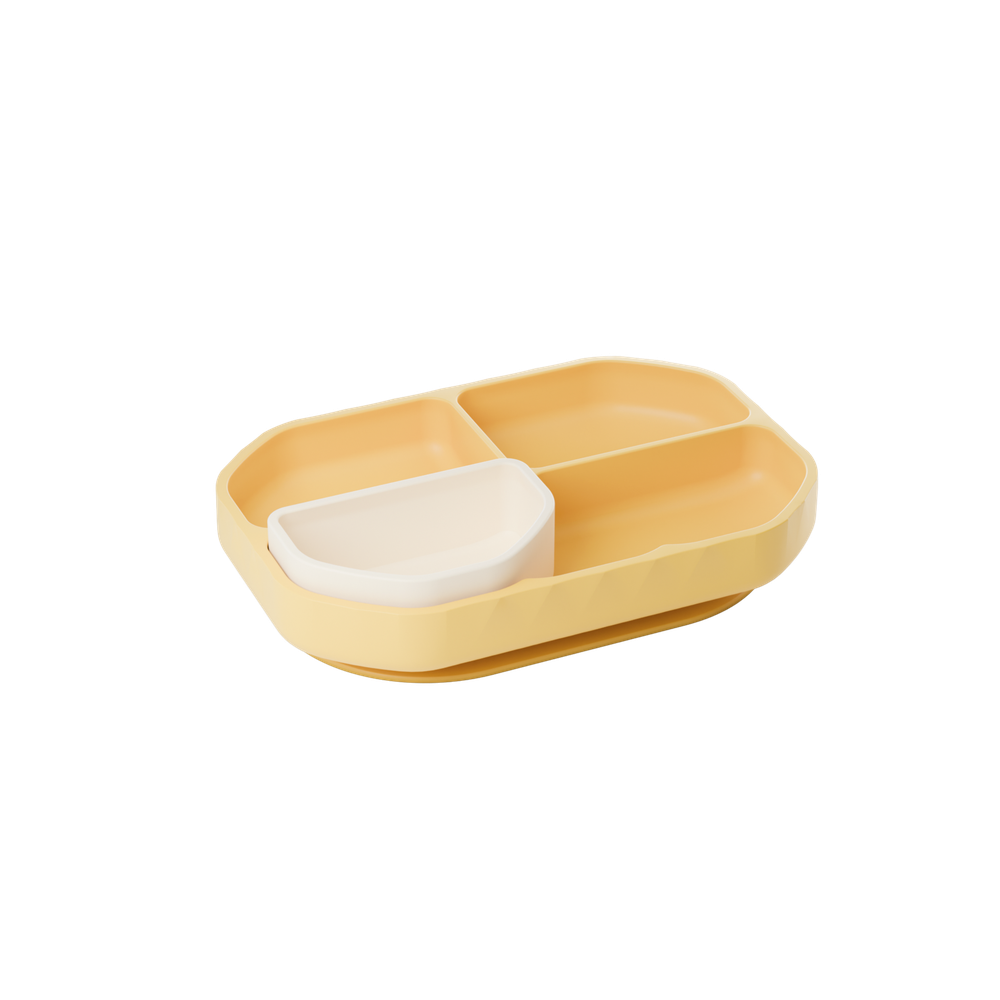 矽膠加分鑽石吸盤餐盤