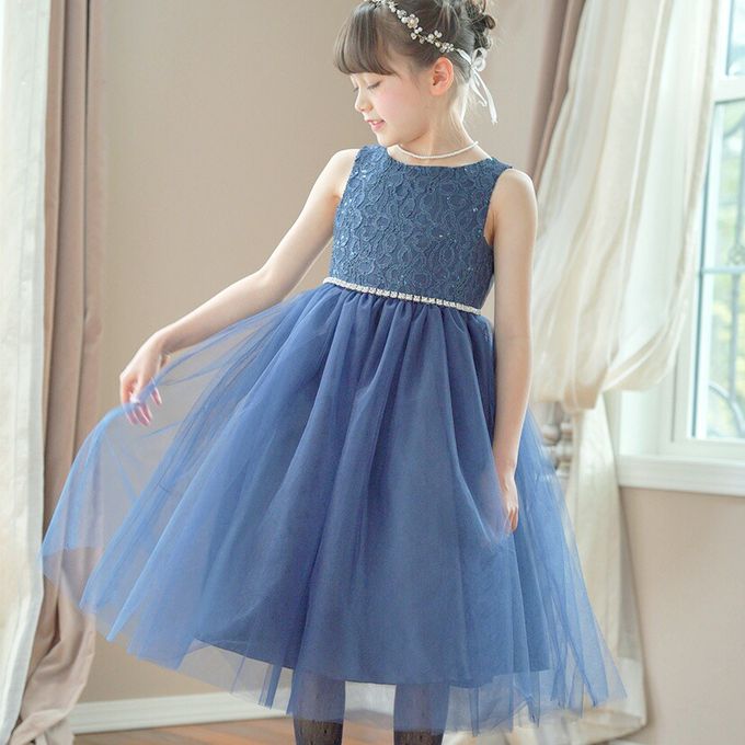 日本 Catherine Cottage - 腰鑽飾前蕾絲後緞面洋裝/小禮服-薄荷綠