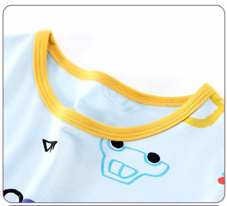 MAMDADKIDS - 透氣七分袖套裝/家居服-車車-白色