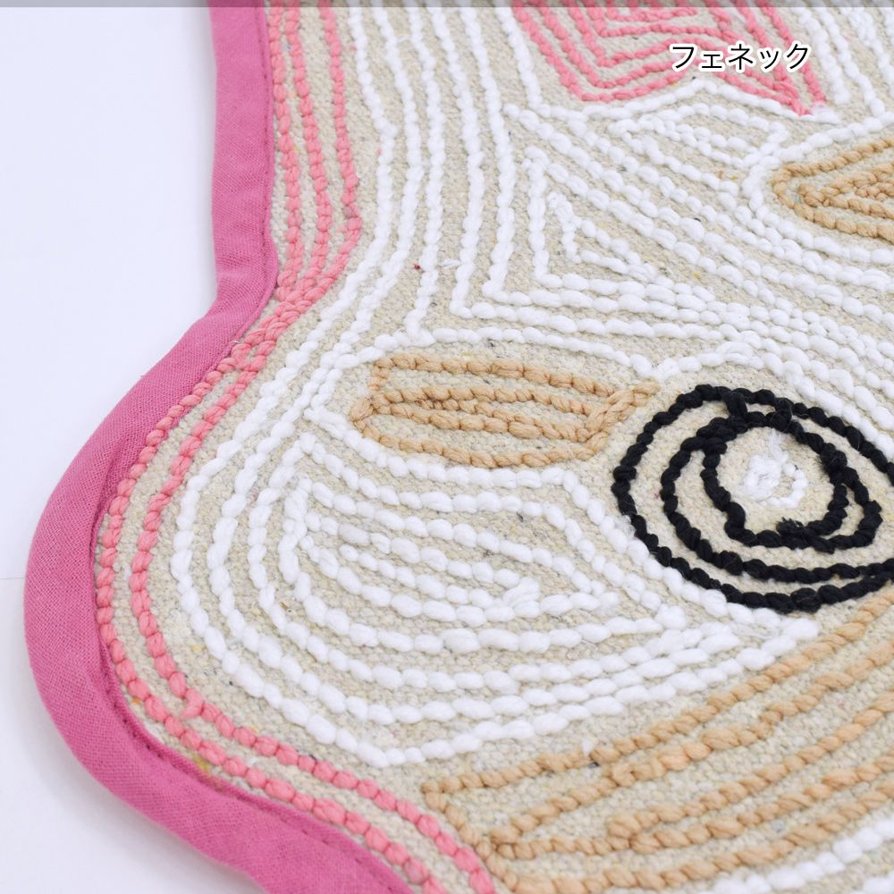 日本 TOMO - 珍奇動物系列地墊/腳踏墊-耳廓狐-粉 (約60x49cm)