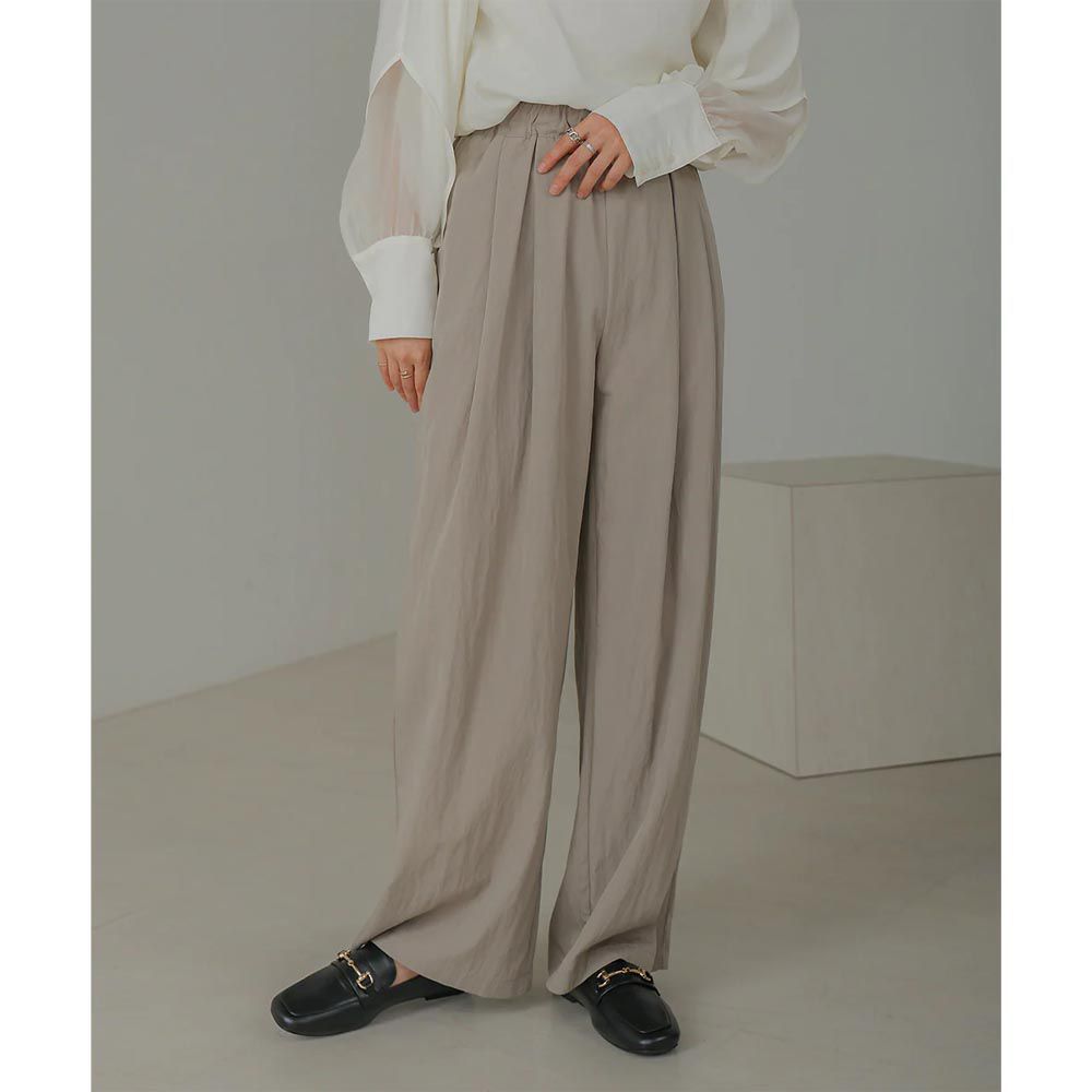 日本 Bab - 時尚美型垂墜感長褲-灰棕
