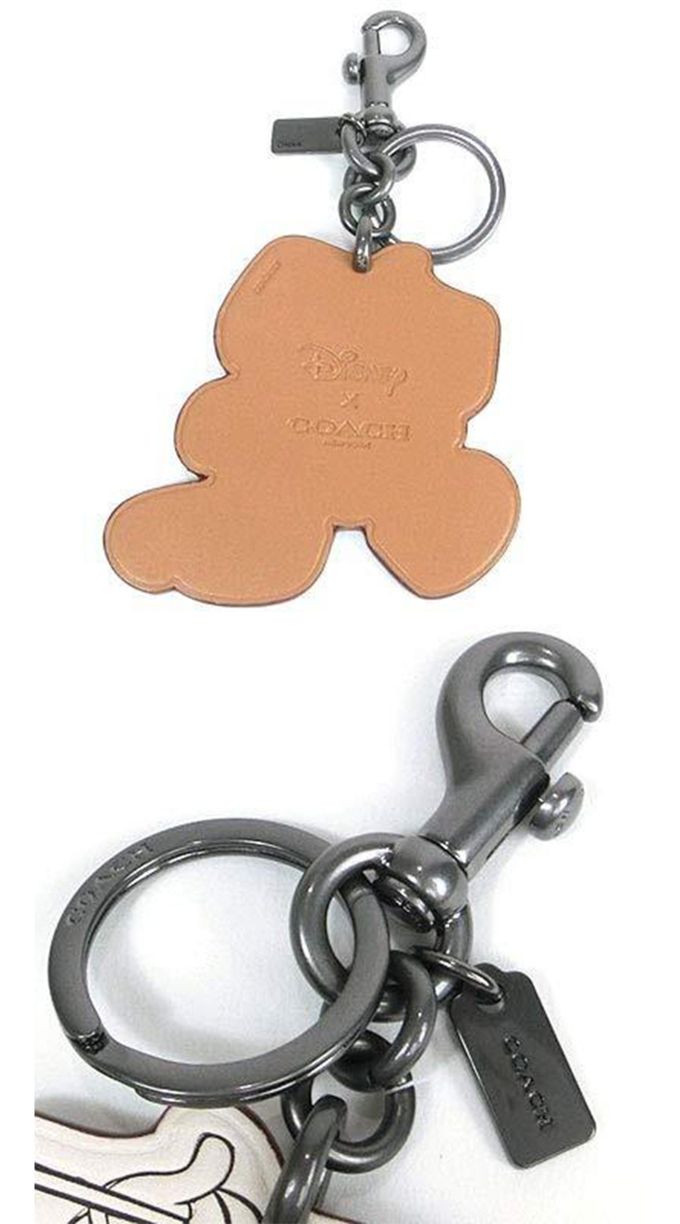 COACH - 迪士尼聯名米奇鑰匙圈 (白)