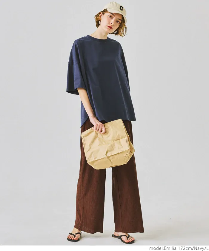 日本 COCA - 100%美國棉 落肩寬袖上衣-米白