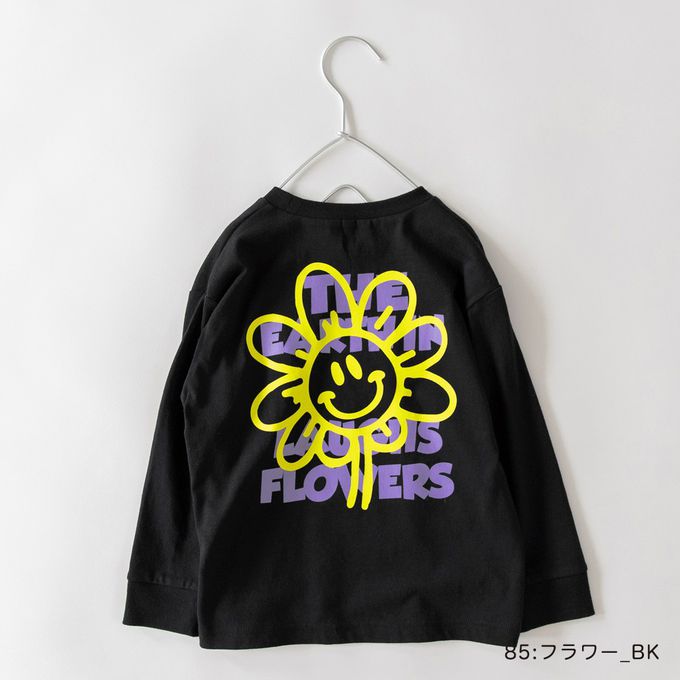 日本 BRANSHES - 100%棉 街頭印花長袖上衣-漢堡-白