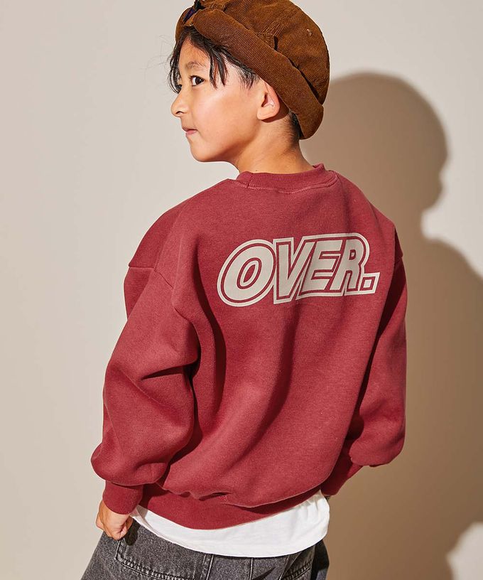 日本 devirock - 裏起毛個性印花大學T-巨大檸檬-白