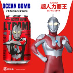 OCENBOMB - 超人力霸王 彈珠汽水風味氣泡水-330ml*24入