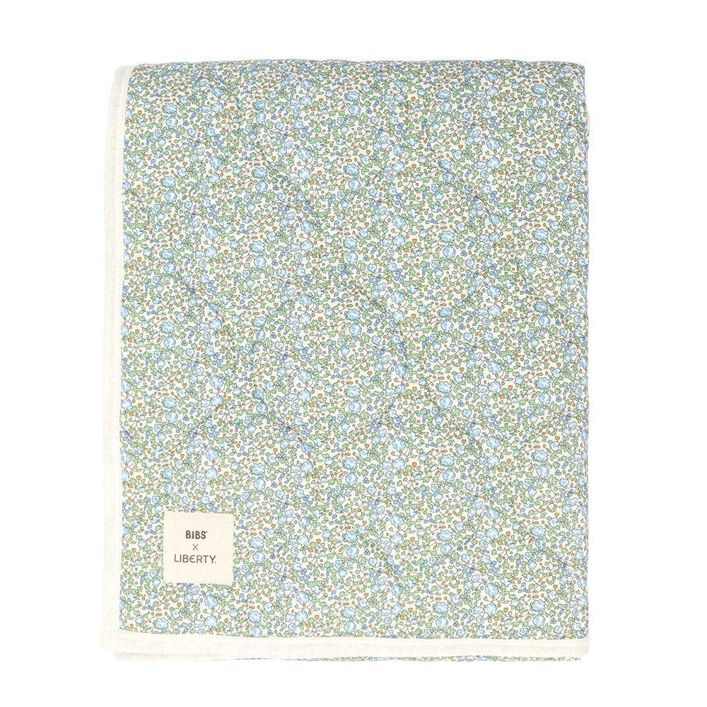 丹麥BIBS - Liberty QuiltedBlanket 有機棉蓋毯-Eloise象牙白 (70x100cm)