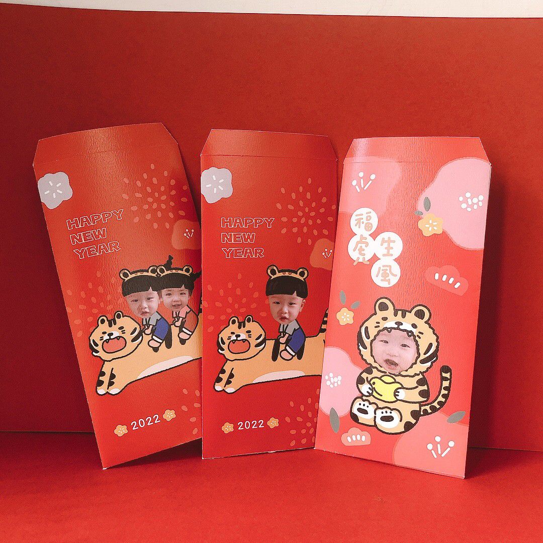 年年.studio - 紅包袋-飛虎騰達(二寶) (H18xW9cm)-7入/袋
