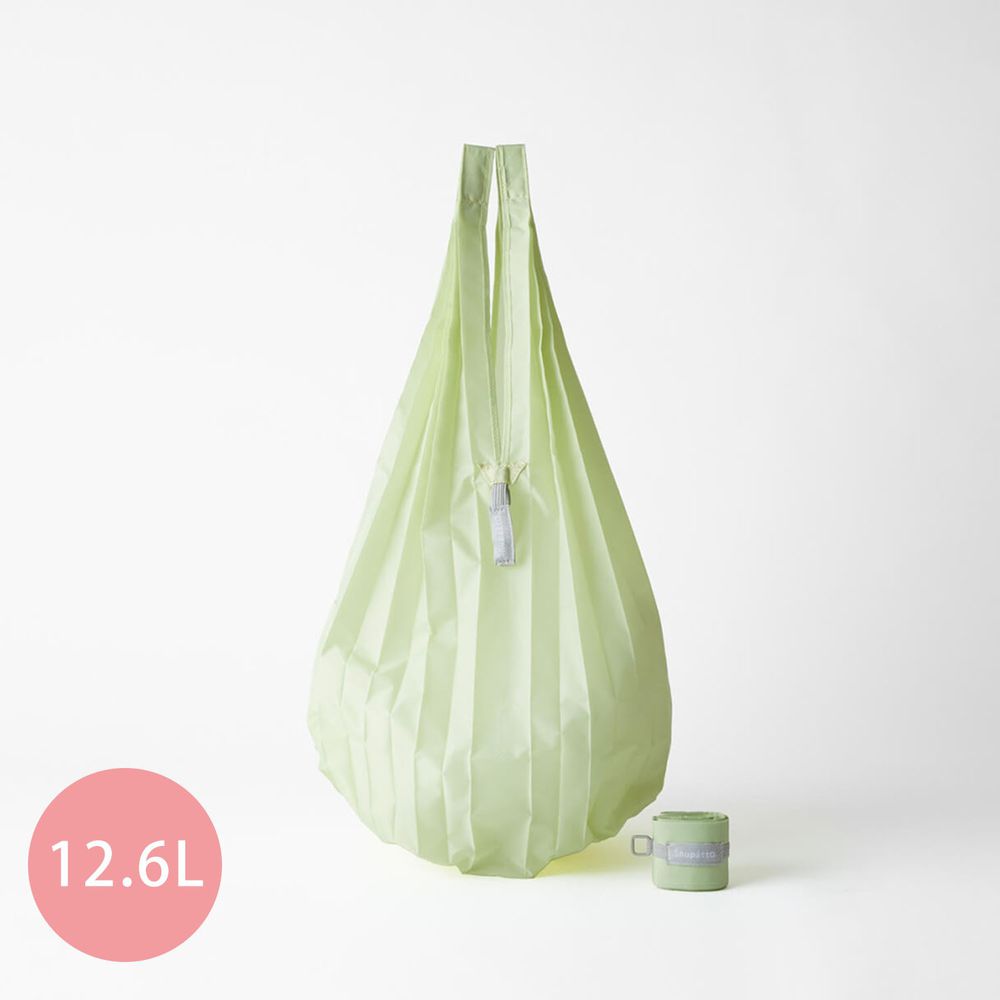日本 MARNA - Shupatto 秒收摺疊購物袋-Drop水滴輕薄款-萊姆綠 (S(25x50cm))-耐重 5kg / 12.6L