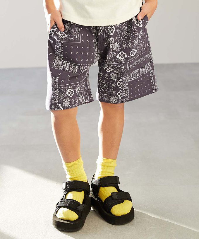 日本 devirock - [熱銷]超彈力印花短褲-迷彩-軍綠