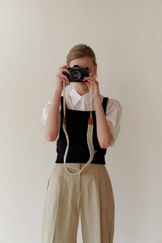 韓國女裝連線 - 高雅公主袖翻領襯衫-象牙白 (FREE)