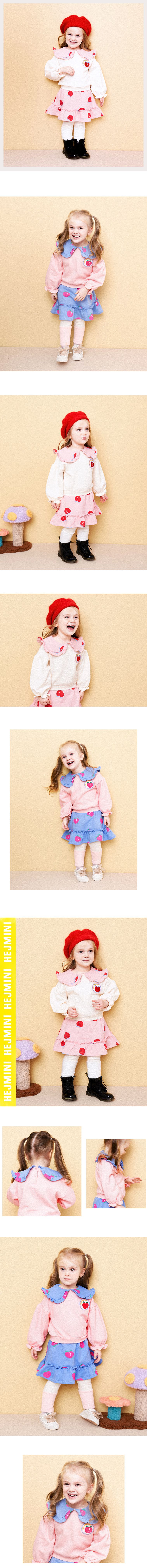 韓國 HEJMINI - (裏起毛)假兩件水蜜桃洋裝-粉紅