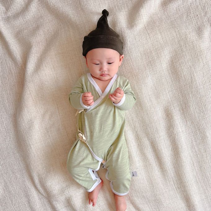 YOUrs - 竹節棉清新甜蝴蝶衣2件組-甜芋粉+蜜桃粉