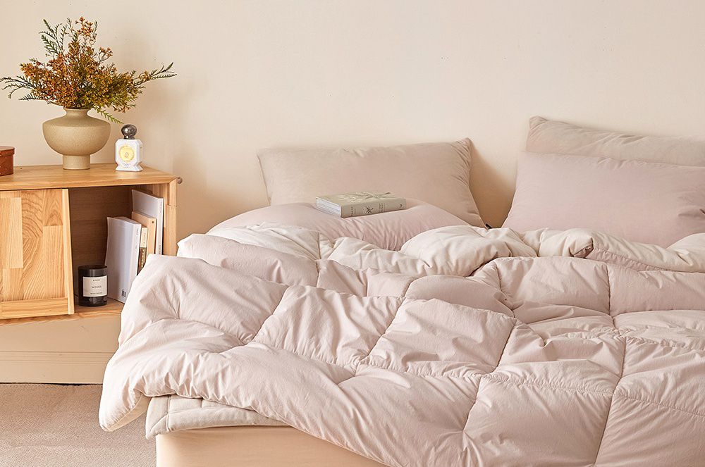 韓國 Maatila - 可水洗刷毛高密度60支棉棉被-草莓拿鐵