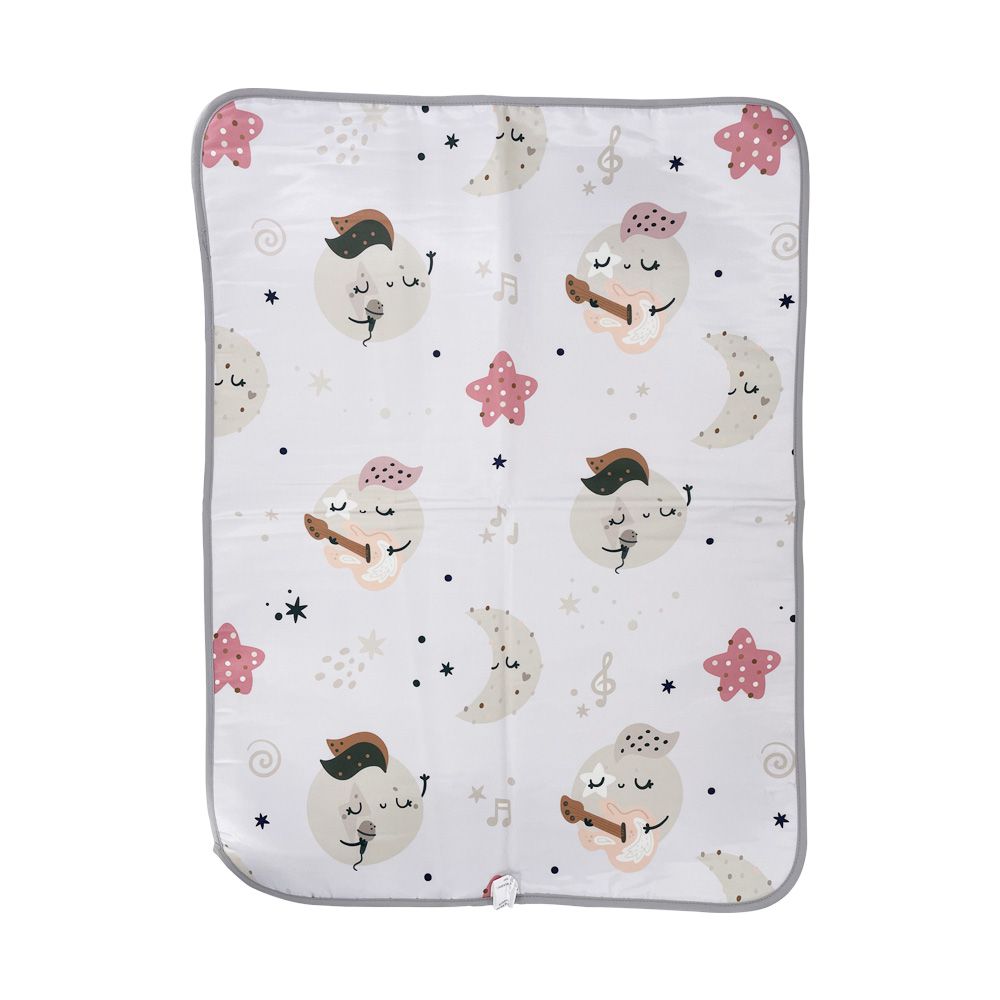 嬰兒防水隔尿墊 保潔墊  小床墊-宇宙演唱會 (80*60CM)