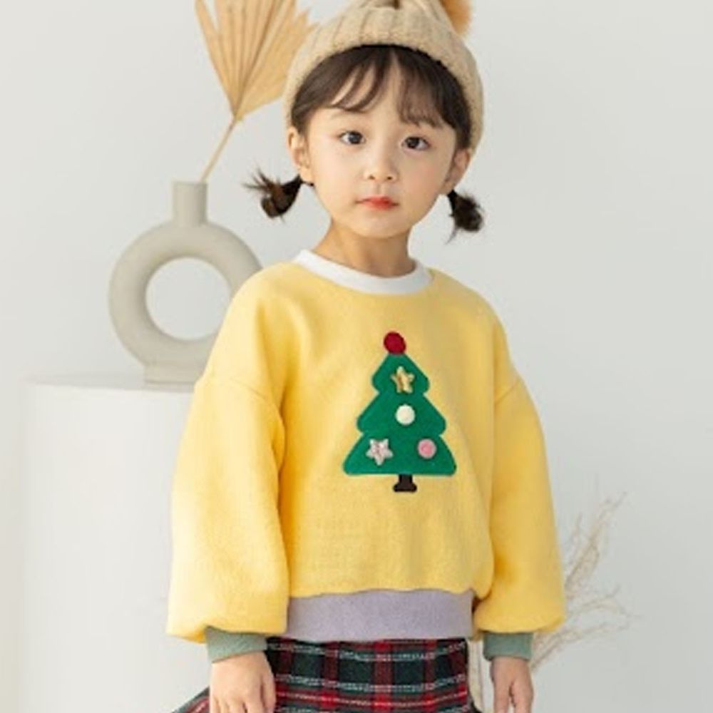 韓國 Orange Mom - 立體聖誕樹T-黃