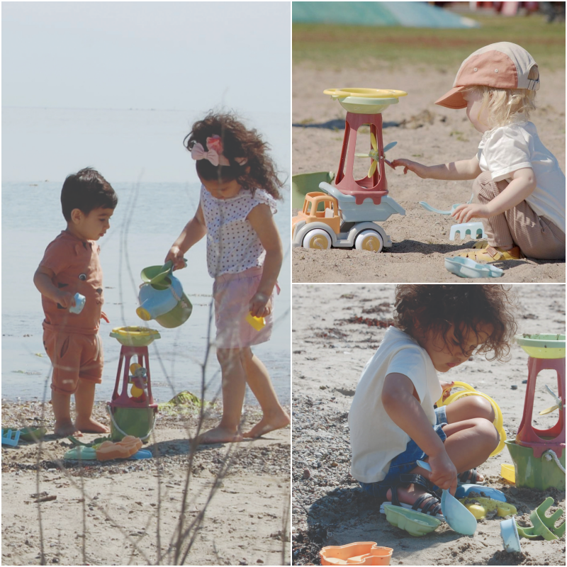 瑞典Viking toys - 莫蘭迪色系 - 戲水小帆船(4件組)-7cm