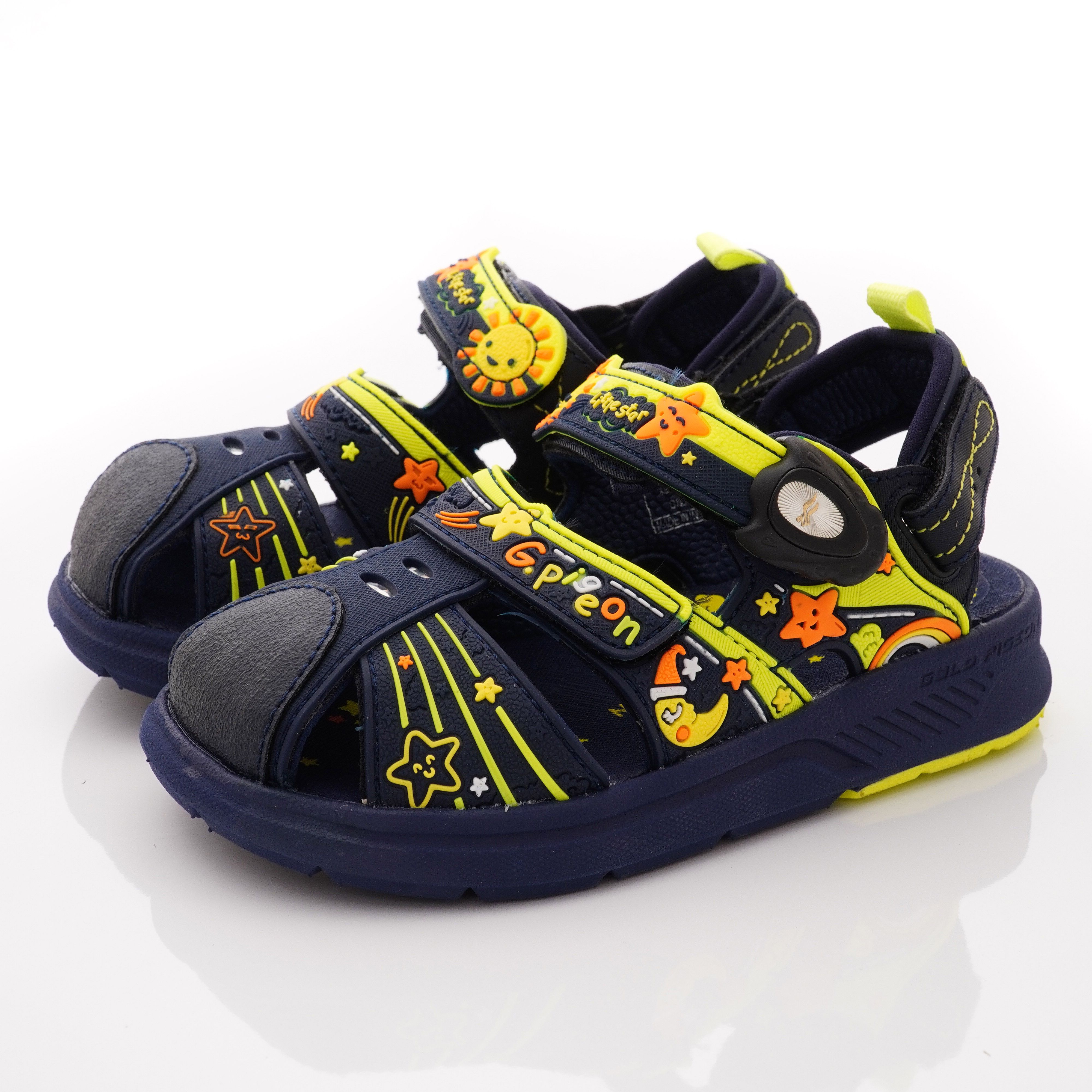 G.P - 護趾磁扣兩穿涼拖鞋款(中小童段)-藍綠