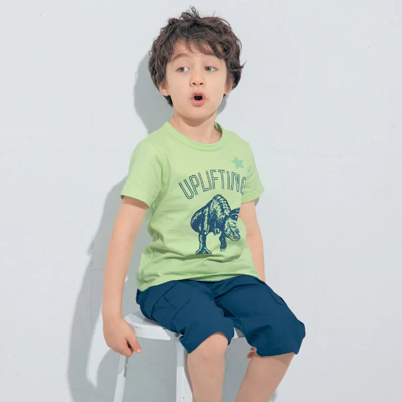 日本千趣會 - GITA 天竺棉印花短T-海洋魚群-薄荷