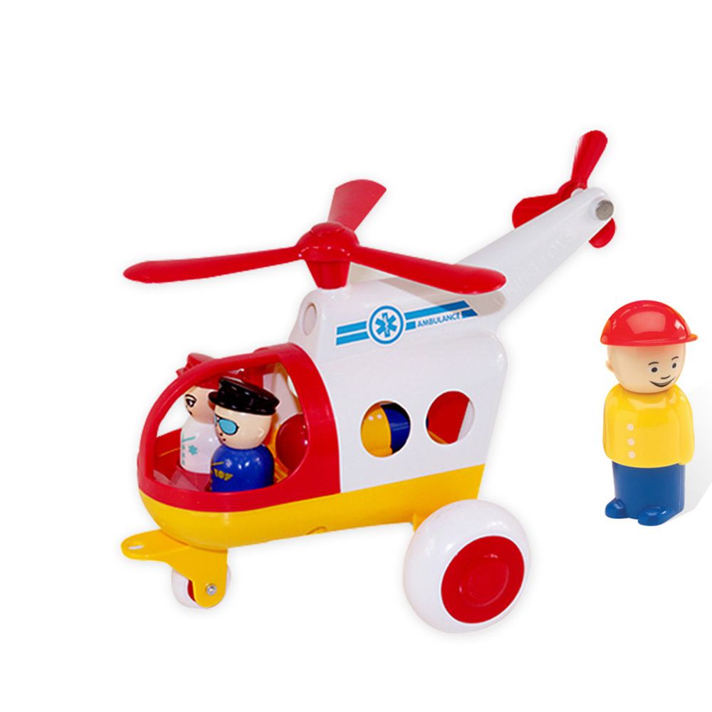 瑞典Viking toys - Jumbo救援直升機(含2隻人偶)-30cm