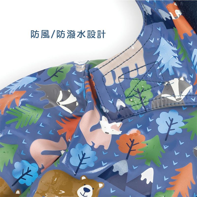 英國 JoJo Maman BeBe - 變色防風雨水手連帽外套/雨衣-雪地樂園