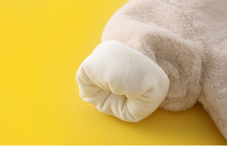 卡通人物史努比加厚毛絨絨半高領外套-SNOOPY戴墨鏡-杏色