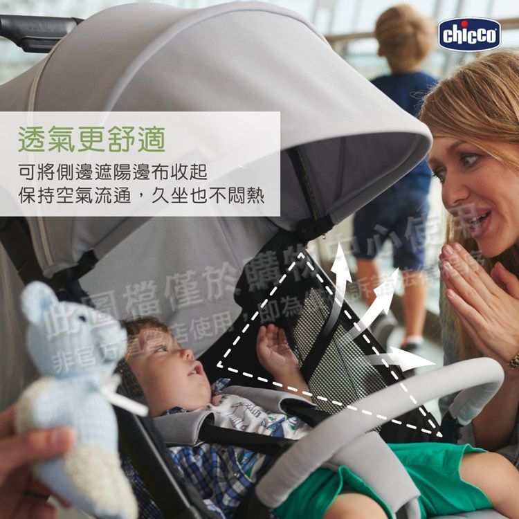 義大利 chicco - We輕巧便攜秒收手推車-無盡黑