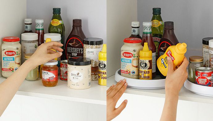 日本霜山 - 360度旋轉式多功能調味料/瓶罐收納架-經典款