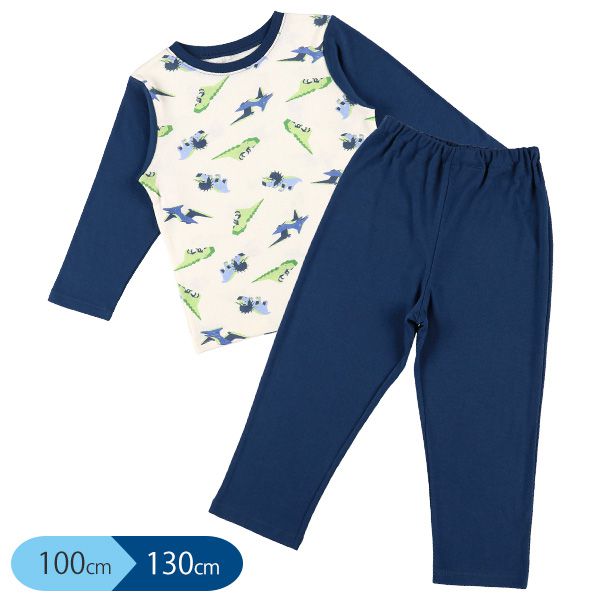 日本西松屋 - 印花長袖睡衣-窗台貓咪-杏-JNY-17480