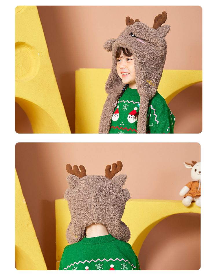 韓國lemonkid - 可愛抖抖帽-藍色恐龍 (均碼(帽圍54cm,帽深16cm))