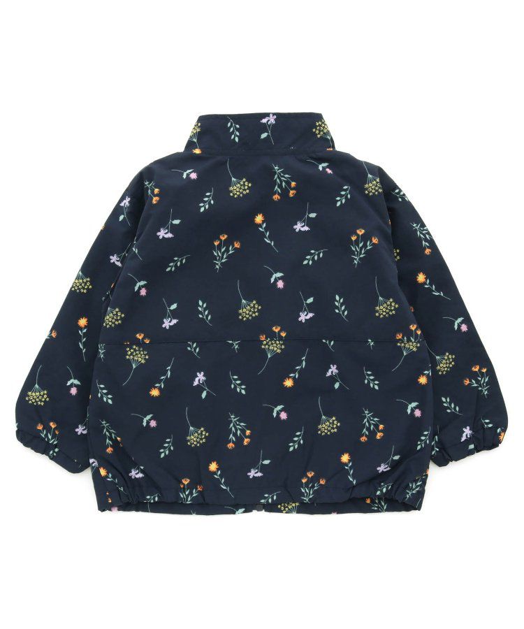 日本 apres les cours - 潑水加工 輕量印花風衣外套-撞色-藍棕系