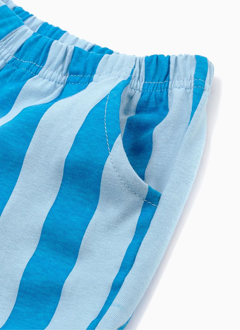 韓國 OZKIZ - SWEETIE直紋套裝-藍