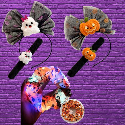 Love, Charlotte - 萬聖節立體造型髮箍+啪啪手環＋發光髮圈-3個一組