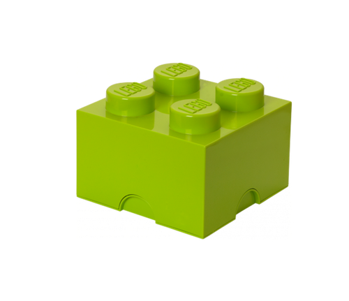 樂高 LEGO® 4凸收納盒(多色可選) (檸檬綠)