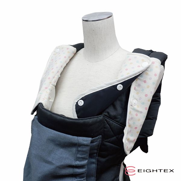 日本 Eightex - 日製L型防污套(口水巾)2入-圓點象牙