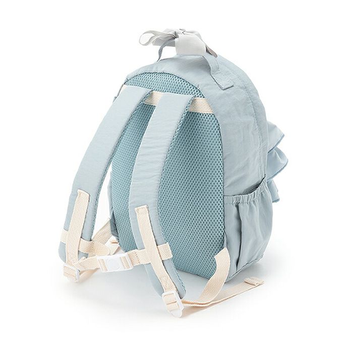 日本 petit main - 夢幻荷葉邊刺繡後背包／書包-粉紅-F (30x20x10cm)