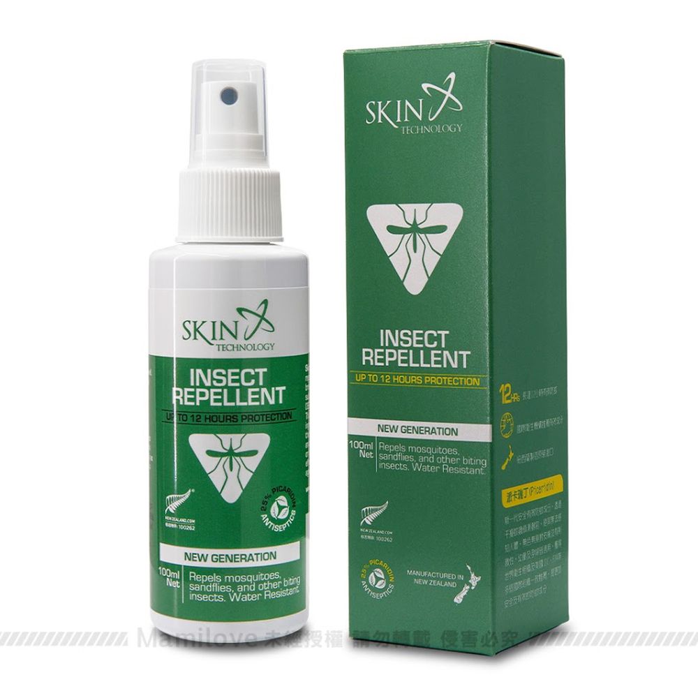 紐西蘭 Skin Technology Protect - 25%派卡瑞丁Picaridin 瑞斌12H長效防蚊液-100ml