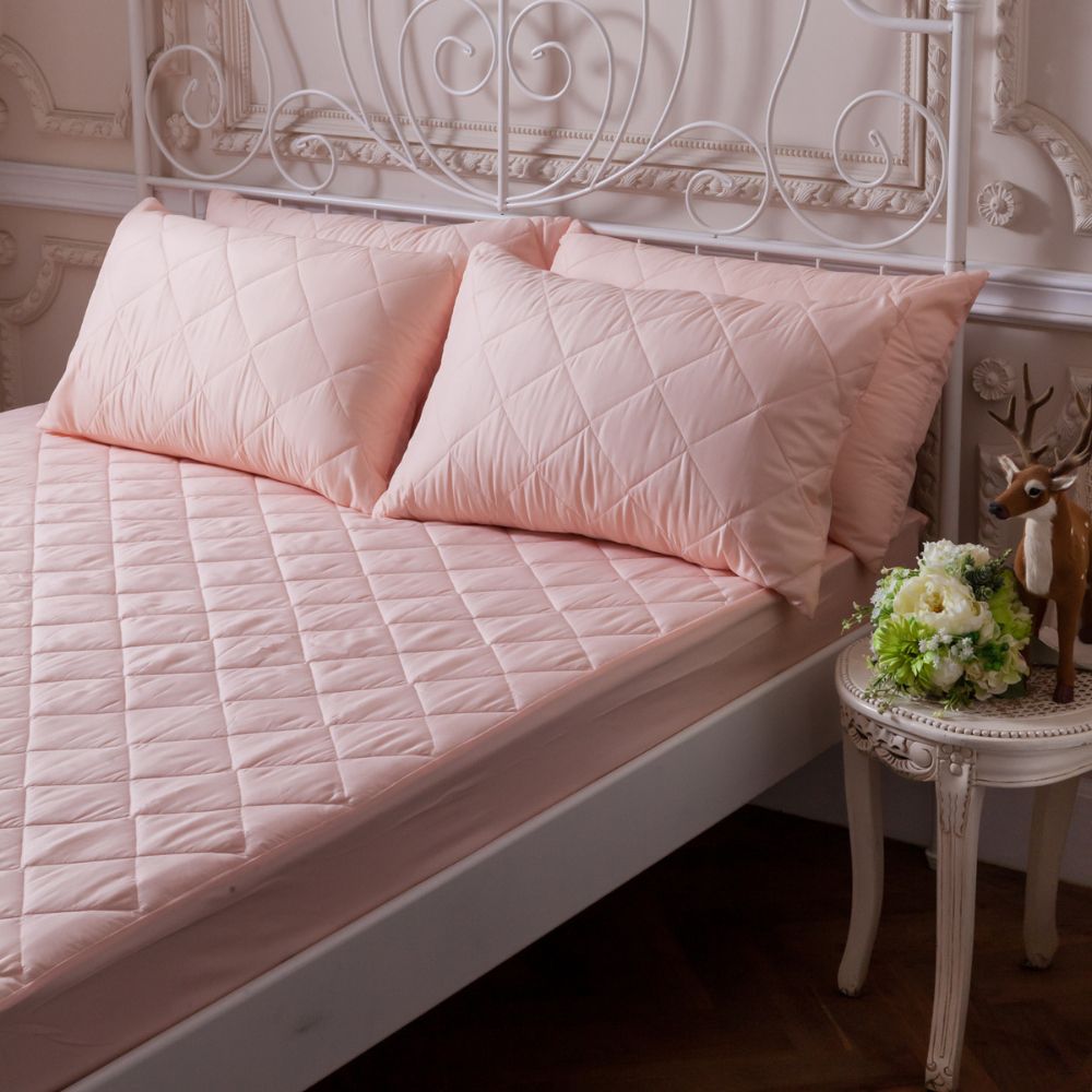 MIT台灣製 防潑水防蹣抗菌床包式保潔墊-亮麗膚 (加大)