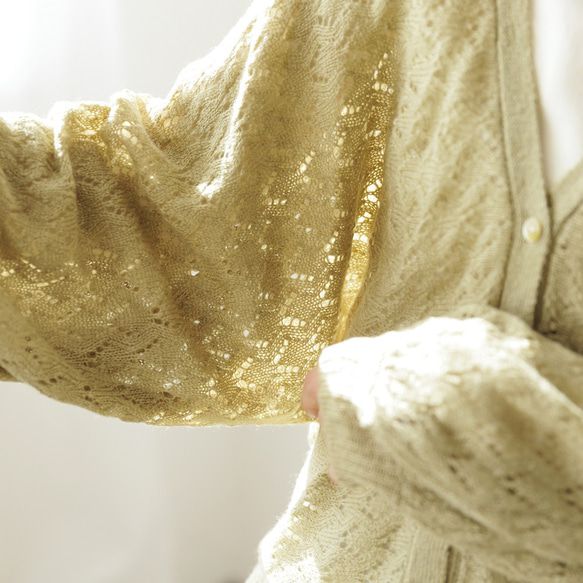 日本 ihuu - 毛海觸感鏤空針織2WAY開襟衫-淺灰