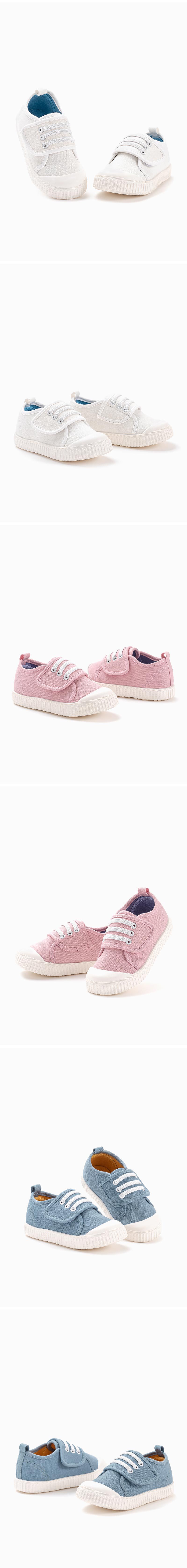 韓國 OZKIZ - 裝飾鞋帶簡約單色餅乾鞋-天藍