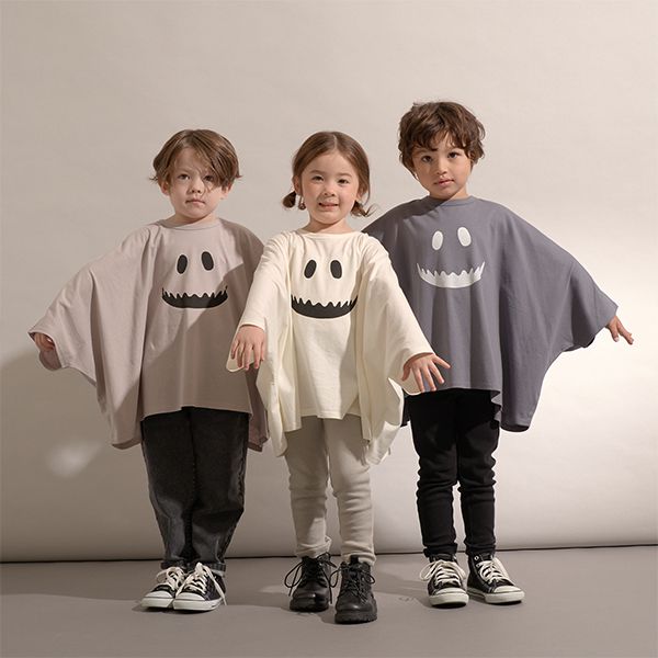 日本 b-ROOM - [官網已斷貨]萬聖節造型寬版上衣-幽靈-灰棕-直播專屬