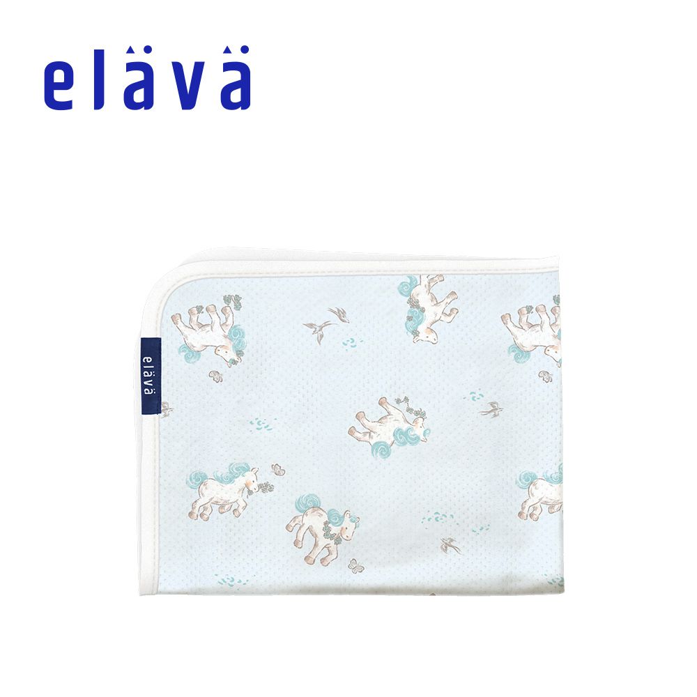 韓國 多功能包巾/蓋毯 90x90cm-沁涼款-天藍小馬