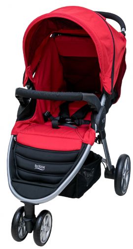 britax römer - B-Agile (銀管)三輪推車-紅色