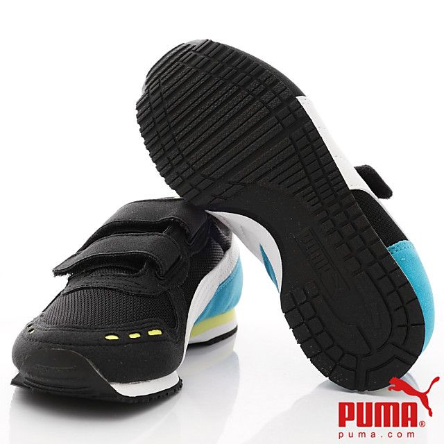 puma - 童鞋-雙絆帶運動鞋款(中小童段)-黑藍