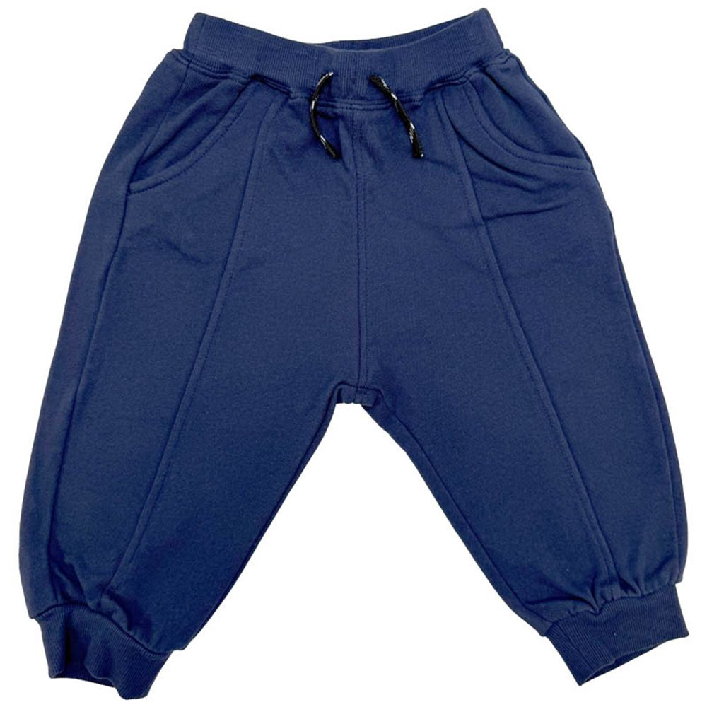 10分褲-中央壓線-深藍色