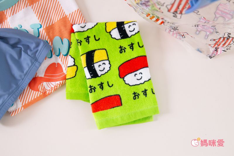 日本 OKUTANI - 童趣插畫方巾/手帕-恐龍-粉橘