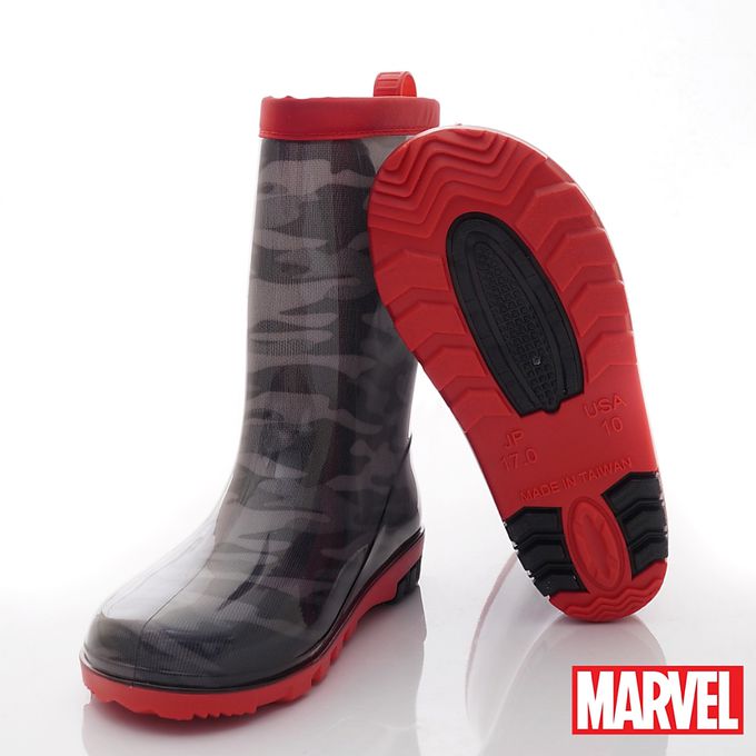 台灣製蜘蛛人長筒雨鞋(中小童段)-雨鞋-黑