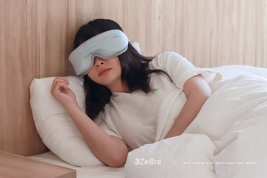 3ZeBra - 5C莫蘭迪音樂按摩眼罩-至尊款-莫蘭迪藍-376g