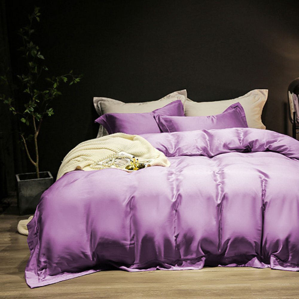 3M法式天絲 床包兩用被組-炫紫