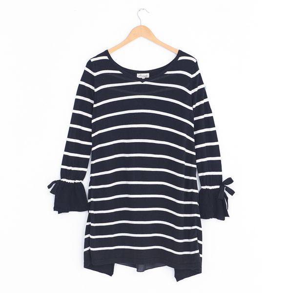 Marguerite - 後開叉條紋長上衣